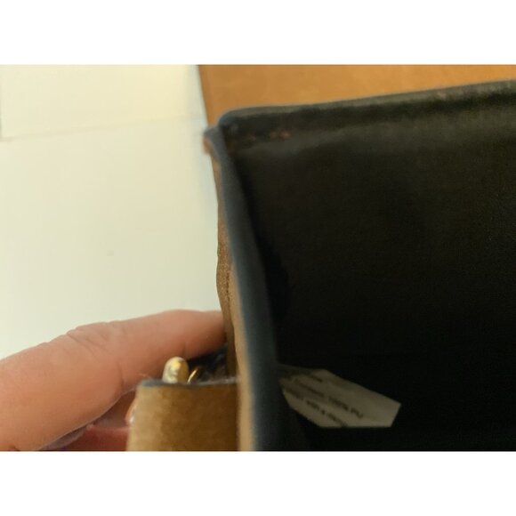 Kiss Me Couture Vegan Leather Small Crossbody Bag Laces Y2K Style Cognac Brown - Picture 9 of 16